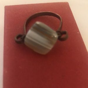 ❤️ Handcrafted Artisan Ring Wire Wrapped Blue precious stone